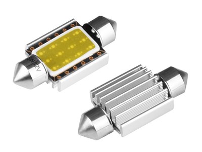Bulb VISION Festoon SV8.5 36mm 12V 1x COB LED, CANBUS, white, 2 pcs 