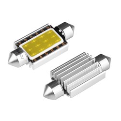 Bulb VISION Festoon SV8.5 39 mm 12V 1x COB LED, CANBUS, white, 2 pcs