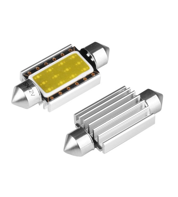 Ampoule VISION Festoon SV8.5 39 mm 12V 1x COB LED, CANBUS, blanche, 2 pcs 