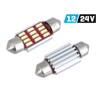 Ampoule VISION Festoon SV8.5 36mm 12/24V 12x 4014 SMD LED, CANBUS, blanche, 2 pcs