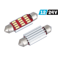 Ampoule VISION Festoon SV8.5 39 mm 12/24V 12x 4014 SMD LED, CANBUS, blanche, 2 pcs