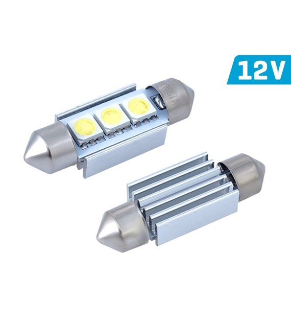 Żarówka VISION Festoon SV8.5 36mm 12V 3x 5050 SMD LED, CANBUS, biała, 1 szt.