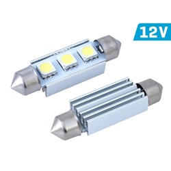 Żarówka VISION Festoon SV8.5 41mm 12V 3x 5050 SMD LED, CANBUS, biała, 2 szt.