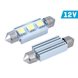 Żarówka VISION Festoon SV8.5 41 mm 12V 3x 5050 SMD LED, CANBUS, biała, 2 szt.