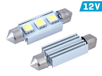 Glühlampe VISION Festoon SV8.5 41mm 12V 3x 5050 SMD LED, CANBUS, weiß, 1 Stk