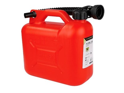 Fuel jerrycan, plastic,5L,red