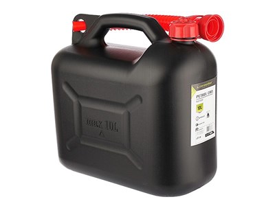 Fuel jerrycan, plastic, 10L, black