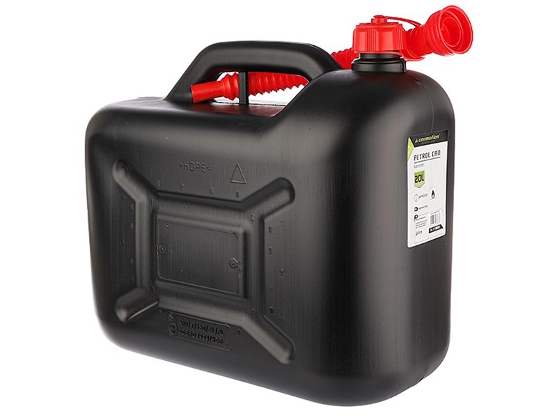 Fuel jerrycan, plastic, 20L, black