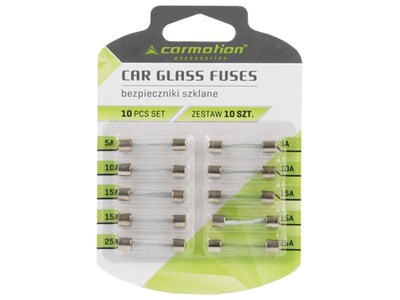 Glass fuses 32mm, 10 pcs