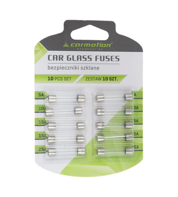 Glass fuses 32mm, 10 pcs