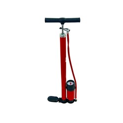 Hand pump for wheels with pressure gauge