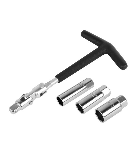 Spark plug wrench  with 14mm, 16mm and 21mm sockets