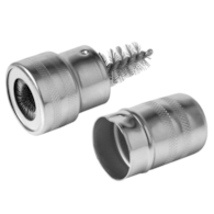 Clamp and pin cleaning brush, metal housing