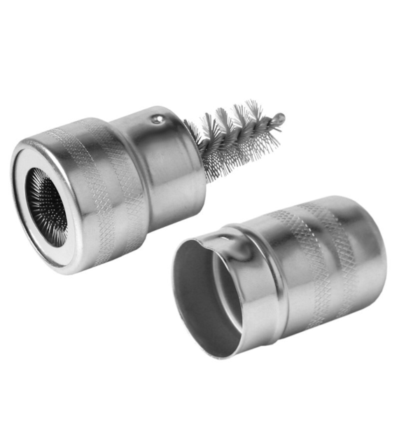 Reinigungsbürste für  Klemmen und Stiften, Metallgehäuse