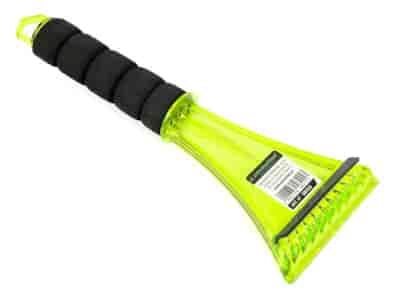 Polycarbonate scraper with squeegee, soft grip