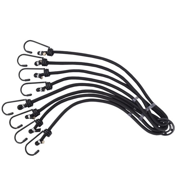 Cordes élastiques - à 8 bras pour sécuriser les bagages, 5 mm x 60 cm