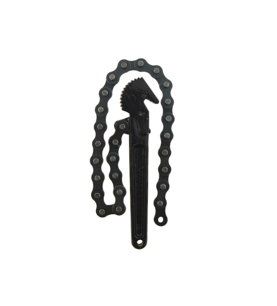 Chain oil filter wrench, metal handle