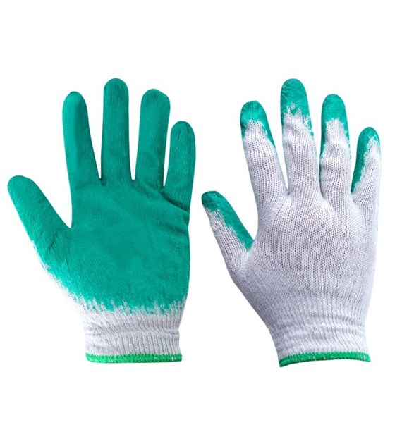 Work gloves covered with rubber, size XL