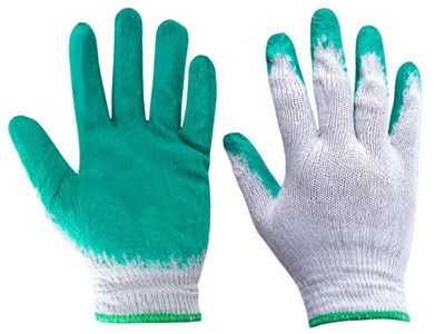 Work gloves covered with rubber, size XL