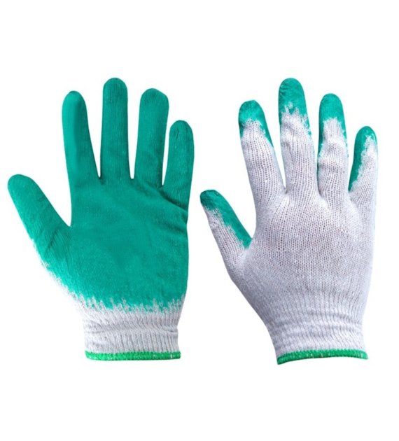 Work gloves covered with rubber, size XL
