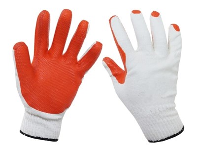 Work gloves  paving , covered with 2 layers of rubber, s. 10