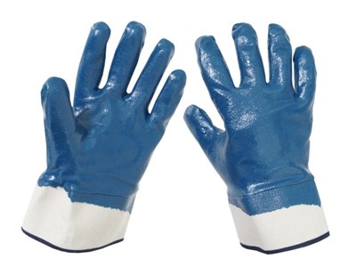 Work gloves,  oil-resistant , rigid cuff, size 10