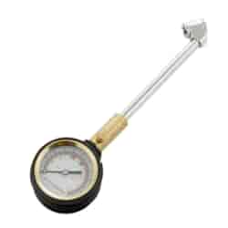 Wheel pressure gauge with dial and 15 cm metal tube, 15 BAR