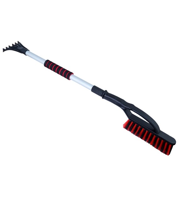 Telescopic brush-scraper 90/120 cm, aluminum handle, soft handle