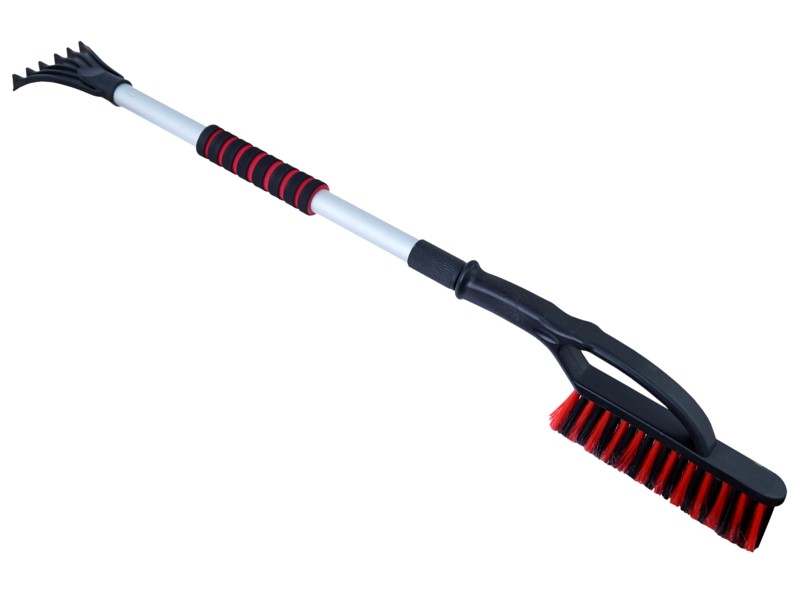 Telescopic brush-scraper 90/120 cm, aluminum handle, soft handle