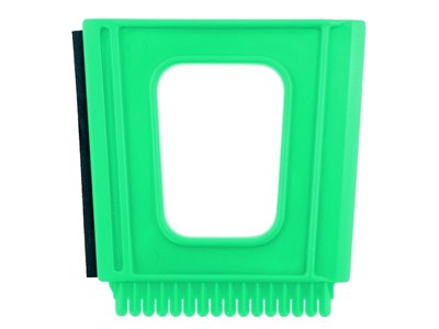 Square scraper with elastic band / squeegee