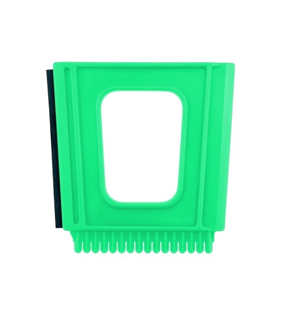 Square scraper with elastic band / squeegee