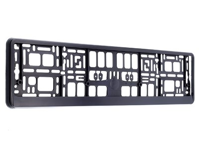 License plate frame, black, flexible (PP / PS)