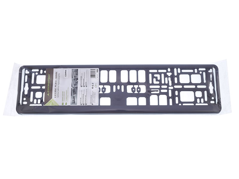 License plate frame, black, flexible (PP / PS)