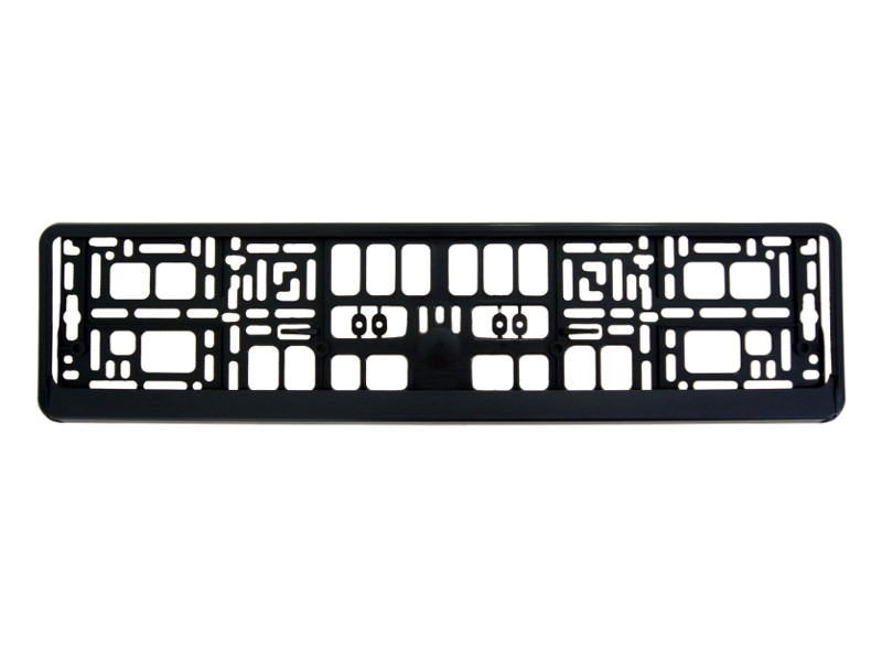 License plate frame, black, flexible (PP / PS) without label and foil