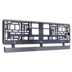 Support de plaque d'immatriculation, couleur carbone