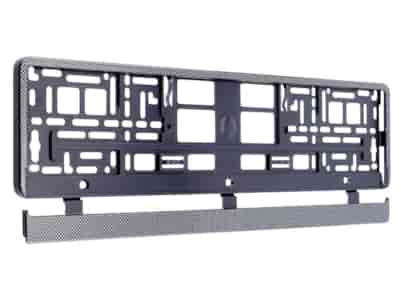 Support de plaque d'immatriculation, couleur carbone