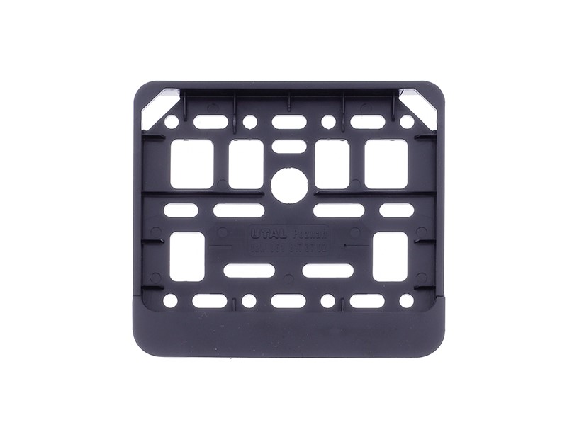 Scooter and moped license plate frame, black