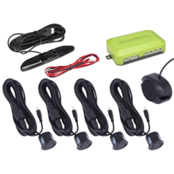 Parking assistance system with speaker and LED display, 4 detachable black sensors