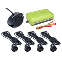 Parking assistance system with loudspeaker, 4 black sensors