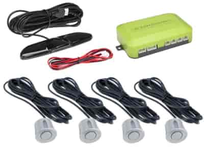 Parking assistance system with LED display, 4 silver sensors