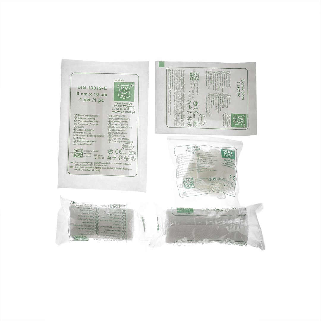 First aid kit, plastic box