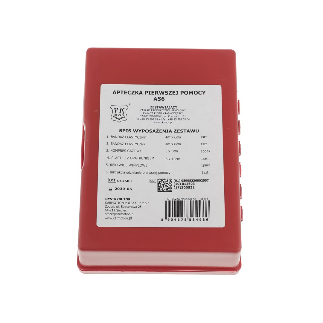 First aid kit, plastic box
