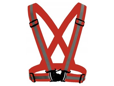 Reflective red harness 