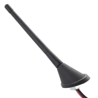 Radio antenna with amplifier, rubberized mast 24 cm