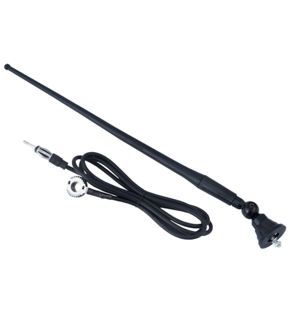 Antenne de radio, réglage de l'inclinaison à 180°, mât caoutchouté de 40 cm