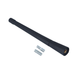 Maszt antenowy 17 cm, gumowany, z 2adapterami: 5 i 6 mm