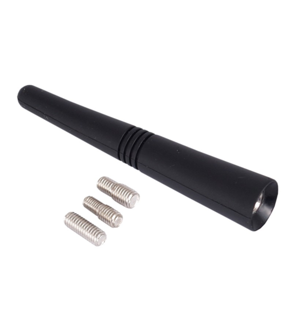 Antennenmast 9cm, gummiert, mit 3 Adaptern: 5, 6 und 7mm