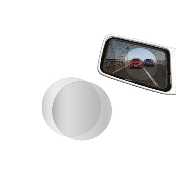 Hydrophobic film for mirrors, round, diam. 100 mm, 2 pcs 