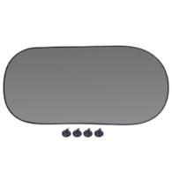 Store pour vitres 100x50 cm avec ventouses, noir
