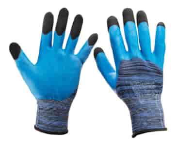 Gestrickte Arbeitshandschuhe „geschäumt“, mit Latex beschichtet, Größe 10